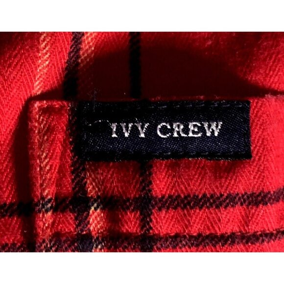 Ivy Crew Classics Men Button Down Shirt Size XL Red Plaid Long Sleeve Red - Picture 6 of 12